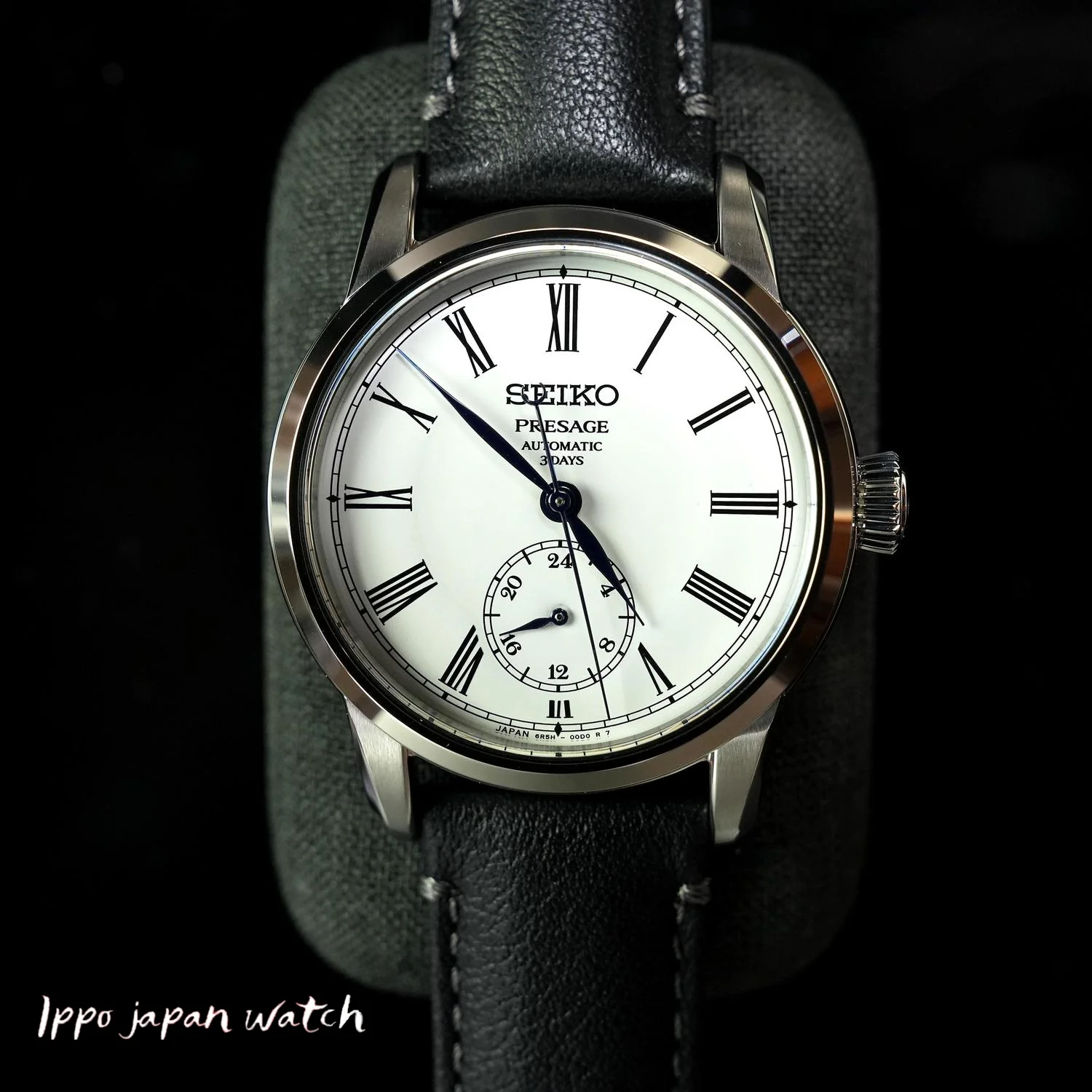 Seiko Men's PRESAGE Craftsmanship Series Mechanical Watch with Enamel Dial and Leather Band Model SART009/SPB495J1