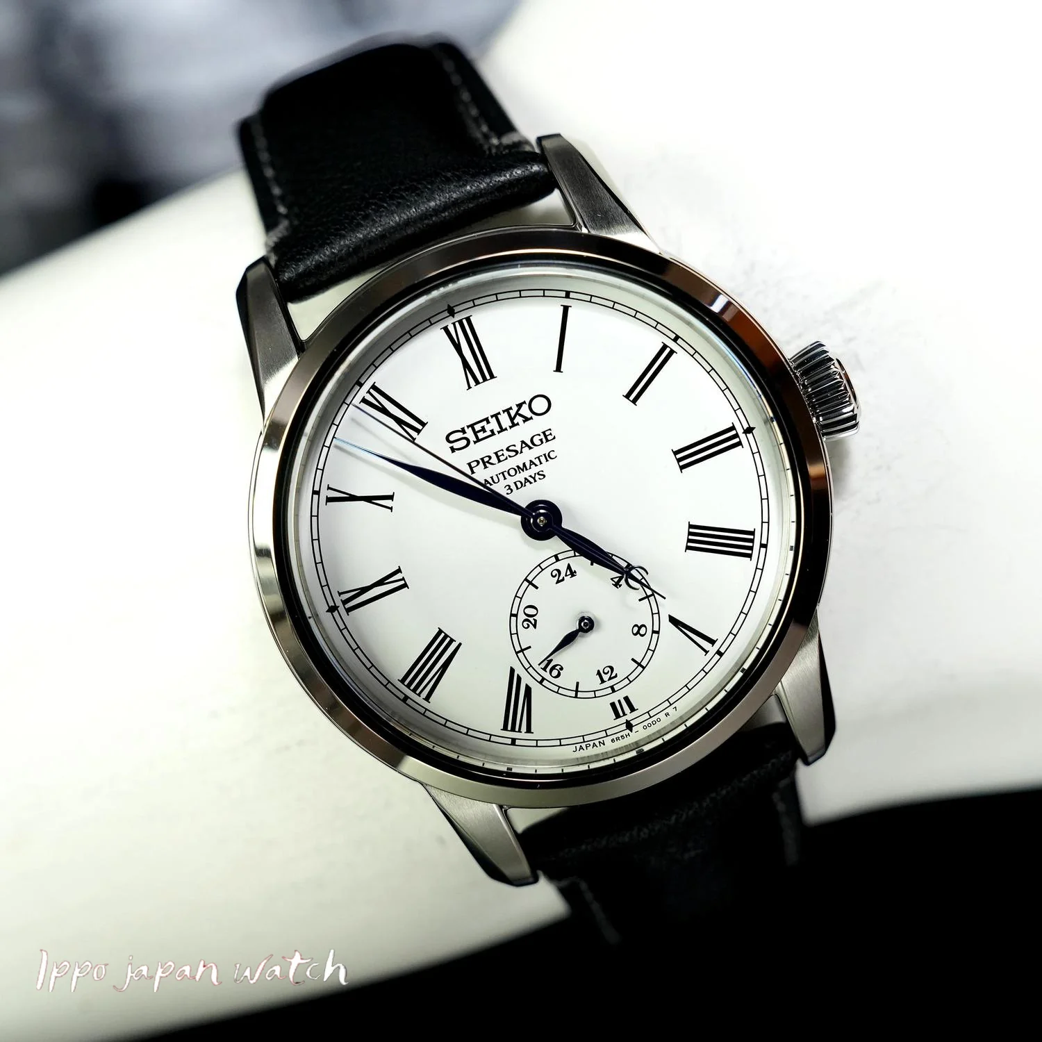 Seiko Men's PRESAGE Craftsmanship Series Mechanical Watch with Enamel Dial and Leather Band Model SART009/SPB495J1 - Image 7