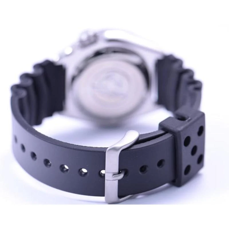 Seiko Men's Seiko Divers Stainless Steel Automatic Rubber Black Bezel SKX007K - Image 4