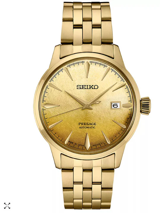 SEIKO Presage SRPK46J1 Automatic Gold Dress Watch - Image 3