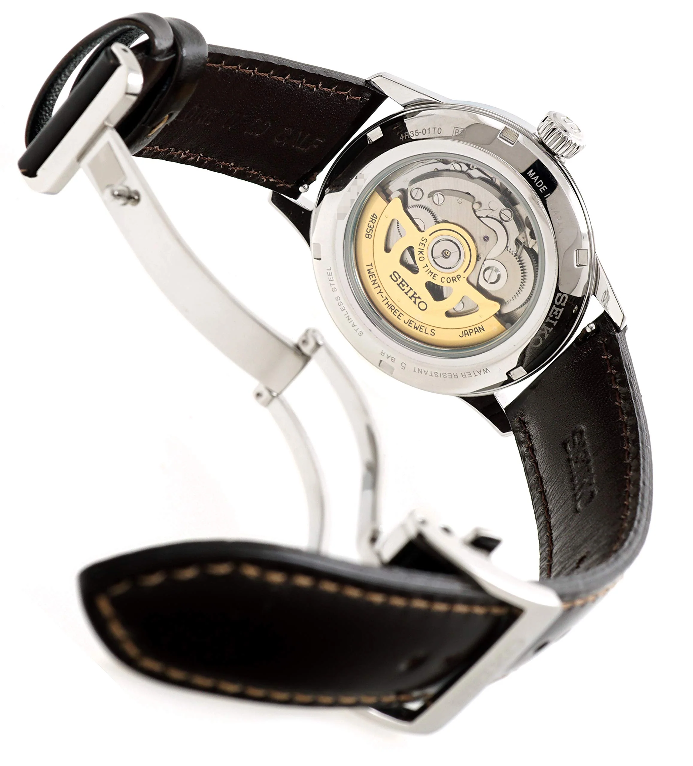 SEIKO Presage SSA393J1 Automatic Black Dial Men's Watch - Image 4