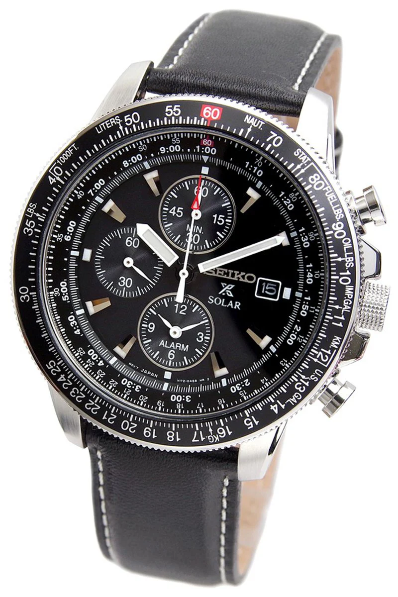SEIKO PROSPEX SSC009P3 Solar Chronograph Pilot Watch