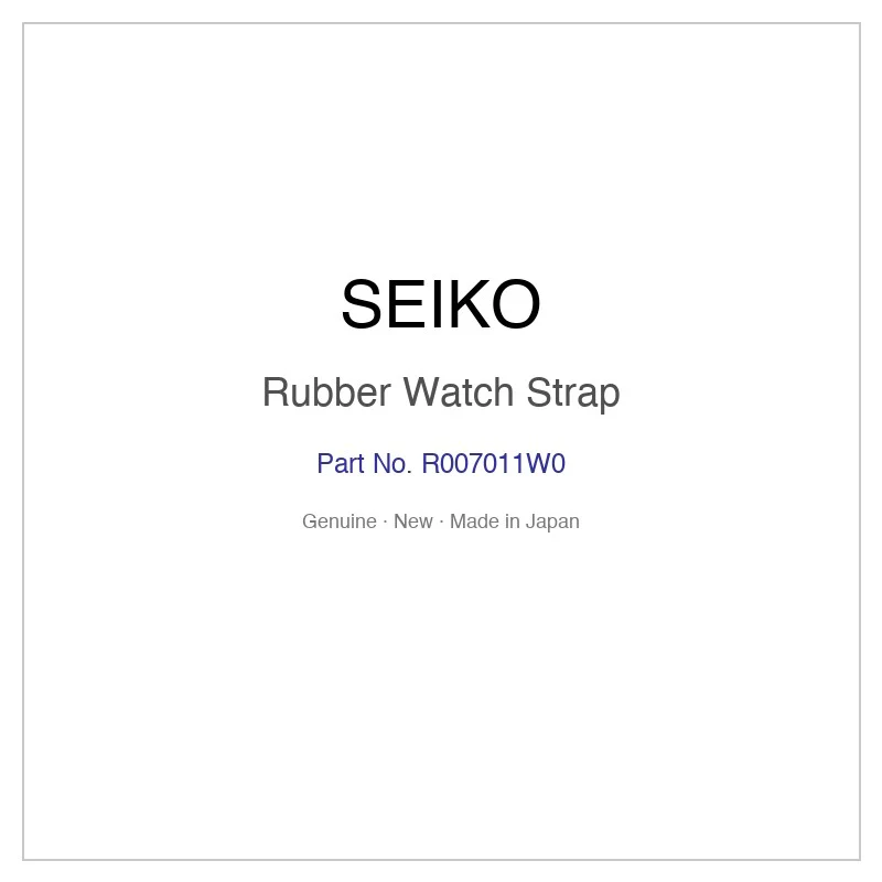 SEIKO R007011W0 Rubber Watch Strap for SBDH001 SBDH001J STP009P1 and More Models