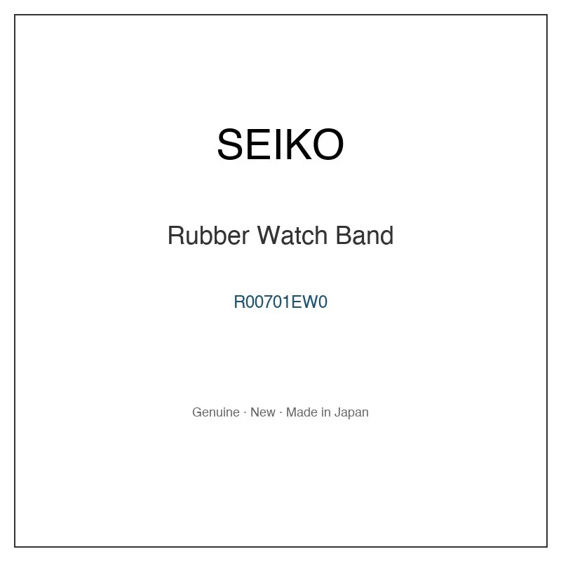 SEIKO R00701EW0 Rubber Watch Band for SBDH023 and More Models
