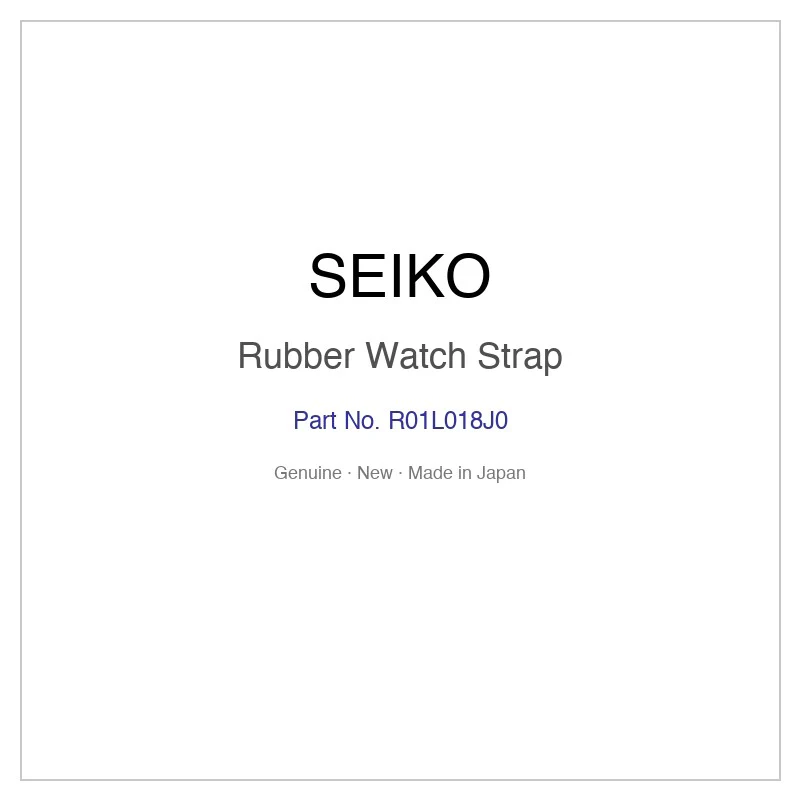 SEIKO R01L018J0 Rubber Watch Strap for STBF019 and More Models