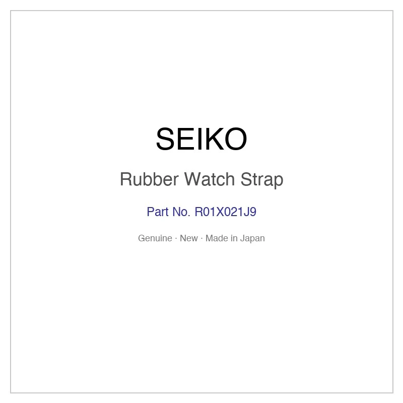 SEIKO R01X021J9 Rubber Watch Strap for S23629J1 SBBN00G SBBN033 SBBN033J SBBN039 and More Models