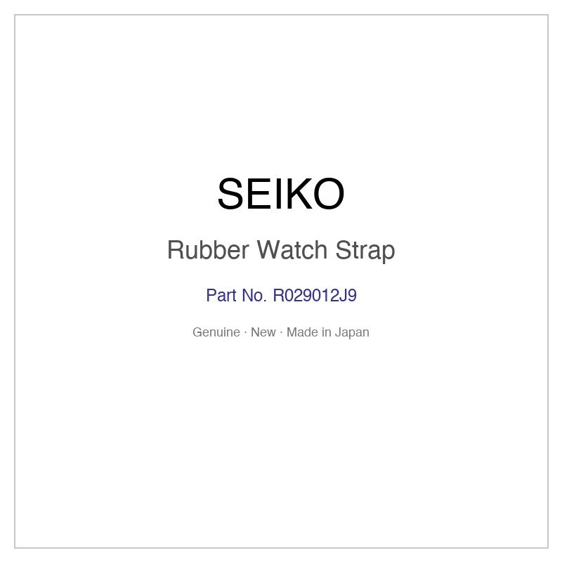 SEIKO R029012J9 Rubber Watch Strap for SBEP011 and More Models