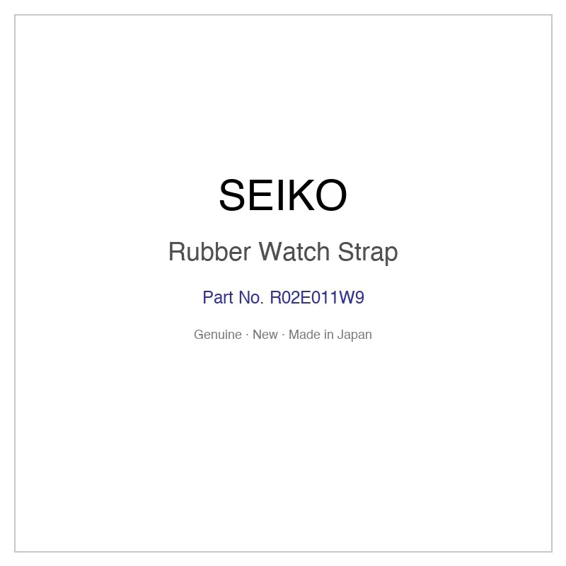SEIKO R02E011W9 Rubber Watch Strap for SBEK001 and More Models