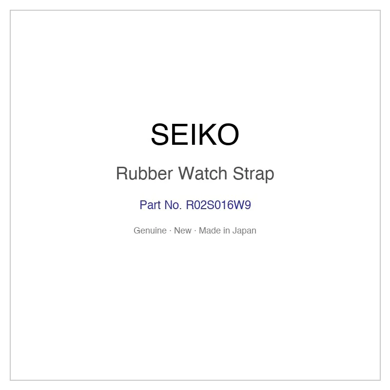 SEIKO R02S016W9 Rubber Watch Strap for SBEB011 SBEB011J and More Models