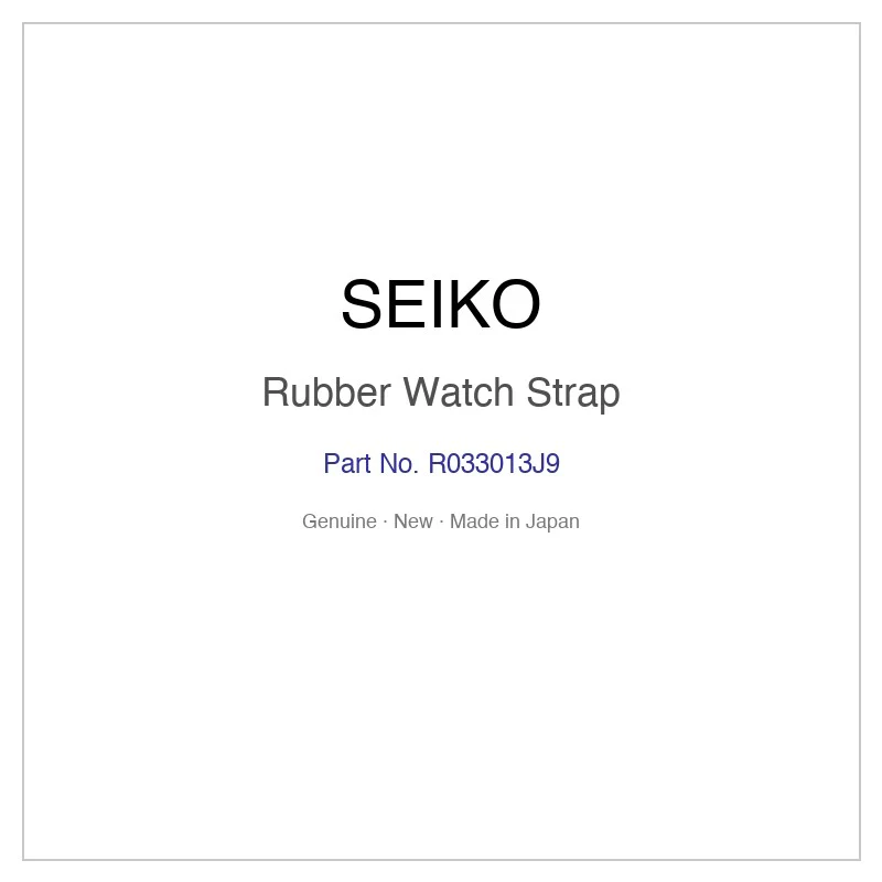 SEIKO R033013J9 Rubber Watch Strap for SBDN051 and More Models