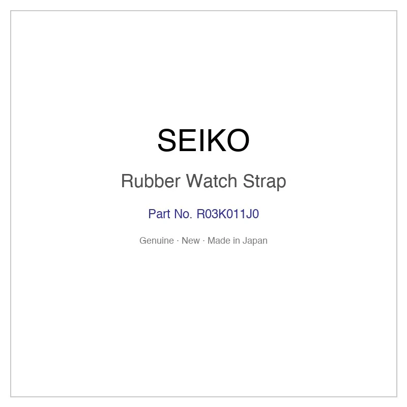 SEIKO R03K011J0 Rubber Watch Strap for SBDY079 SBDY079J SBDY081 SBDY081J SRPF77J1 and More Models