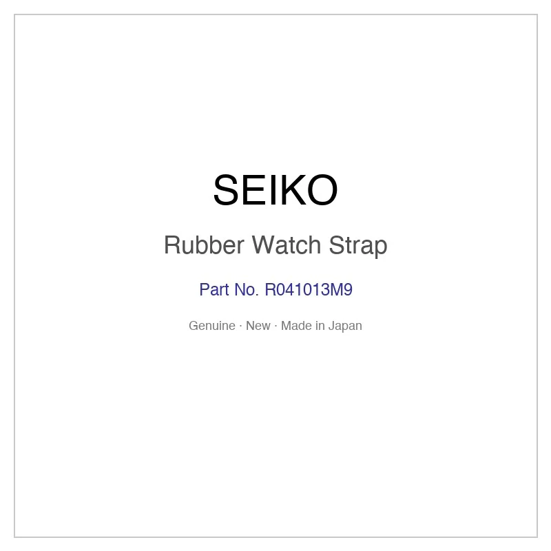 SEIKO R041013M9 Rubber Watch Strap for STBR023 and More Models