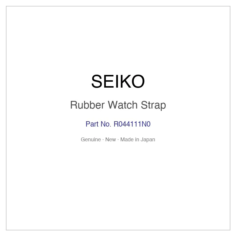 SEIKO R044111N0 Rubber Watch Strap for SNAF87PC and More Models