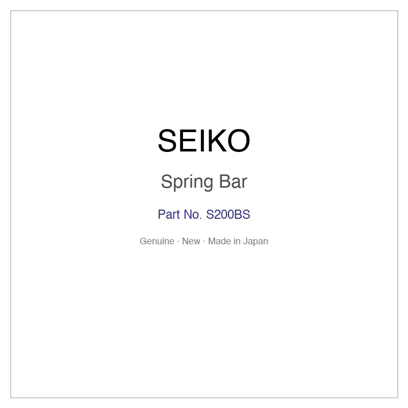 SEIKO S200BS Spring Bar for SARB001 SARB001J SARB003 SARB003J SARB005 and More Models