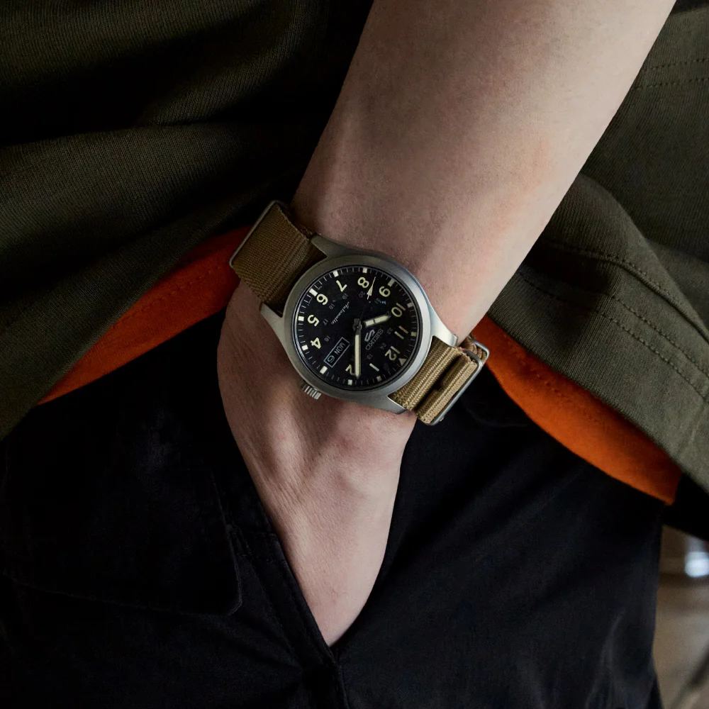 SEIKO SBSA117 Automatic Mechanical Watch with Field Sports Style Durable Design Water Resistant Stainless Steel