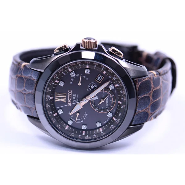 SEIKO SBXB083 Men's Astron Solar GPS Satellite Watch with Diamond Accents Limited Edition Precision Timekeeping - Image 3