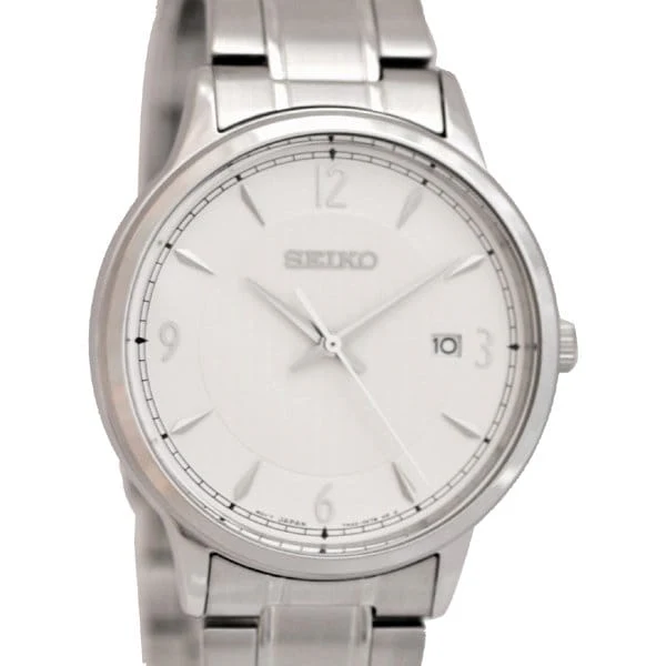 SEIKO SGEH79P1 Quartz Men's Watch with Metal Band Water Resistant Classic Design Date Function
