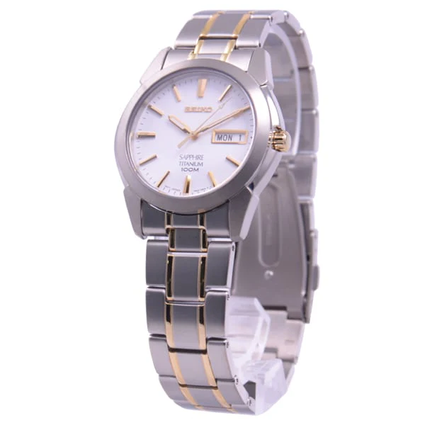SEIKO SGG733P1 Men's Quartz Combination Bracelet Water Resistant 10BAR Sapphire Crystal Stylish Watch