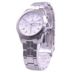 SEIKO SNDA85P1 Chronograph Stainless Steel Bracelet 10BAR Water Resistance White Dial - Image 3
