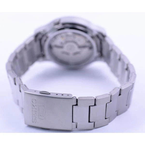 SEIKO SNK809K1 Men's 5 Automatic Black Dial Silver Bracelet Water Resistant Classic Design Watch - Image 5