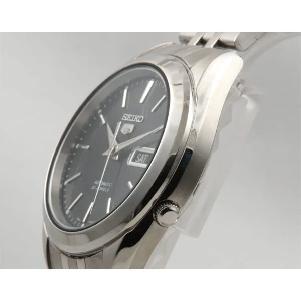 SEIKO SNKL23K1 Men's 5 Automatic Movement Black Dial Stainless Steel Bracelet Watch Water Resistant Classic Design - Image 2