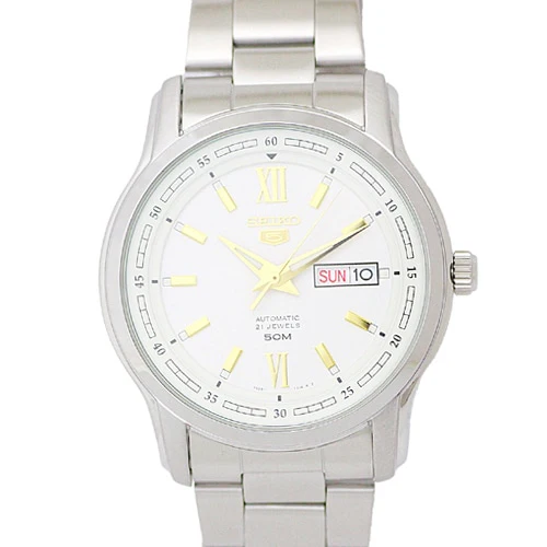 SEIKO SNKP15K1 5 Series Men's Watch Stainless Steel Bracelet 50M Water Resistant Automatic Movement Classic Design