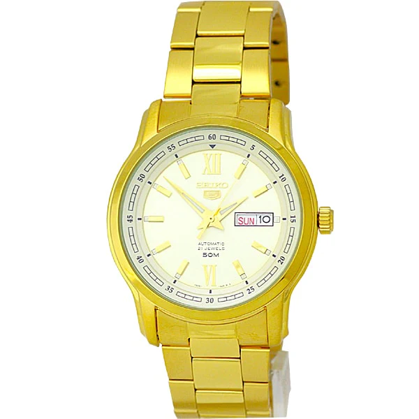 SEIKO SNKP20K1 42mm Water Resistant Automatic Movement Men's Watch with GP Bracelet and 1 Year Warranty