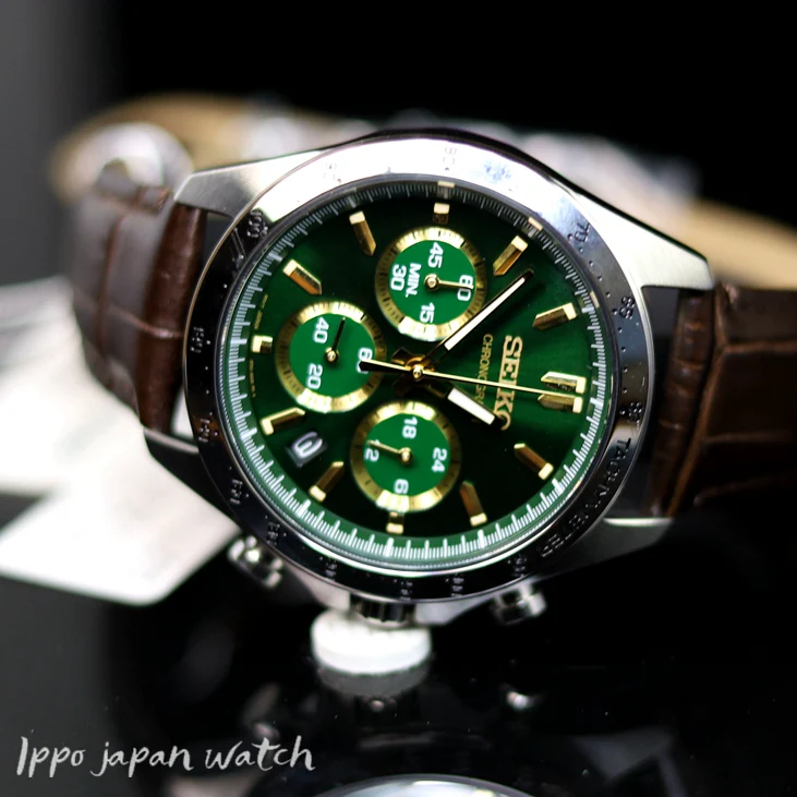Seiko SPIRIT SBTR017 Green Dial Chronograph Stainless Steel Men's Quartz Watch - Image 3