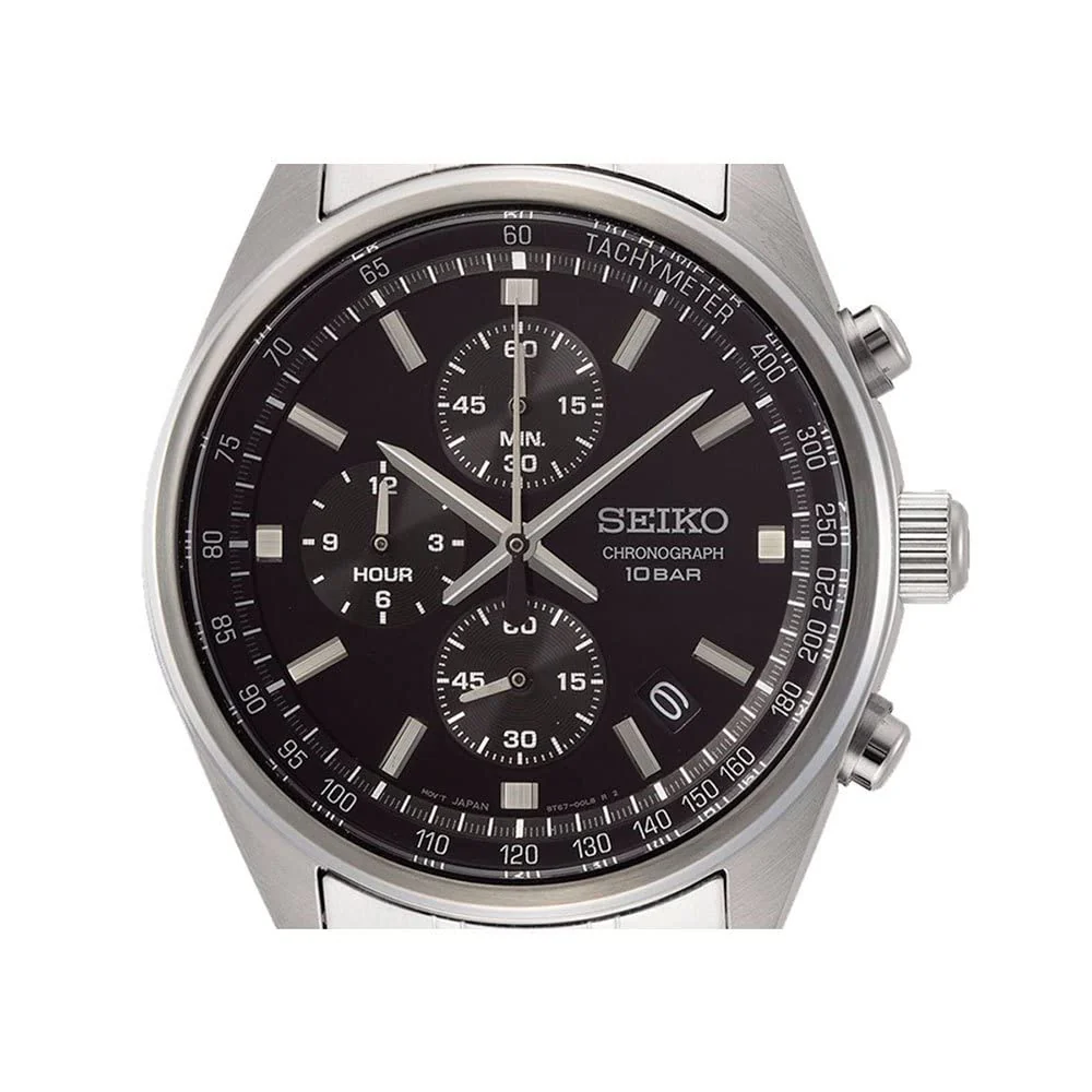 SEIKO SSB379P1 Chronograph Black Men's Quartz Watch - Image 2