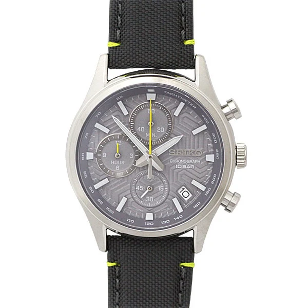 SEIKO SSB423P1 Chronograph Quartz 10BAR Water Resistant Nylon Strap Men's Watch 39.5mm 1-Year Warranty