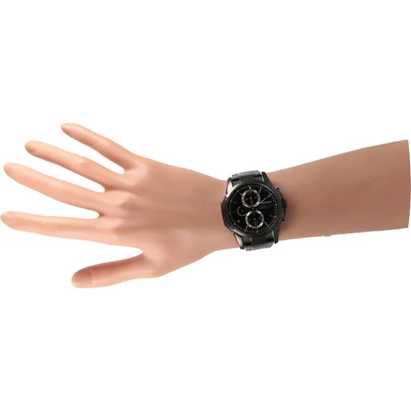 SEIKO SSC095P1 Men's Solar Chronograph Black Dial Alarm 10BAR Water Resistant IP Bracelet Watch - Image 6