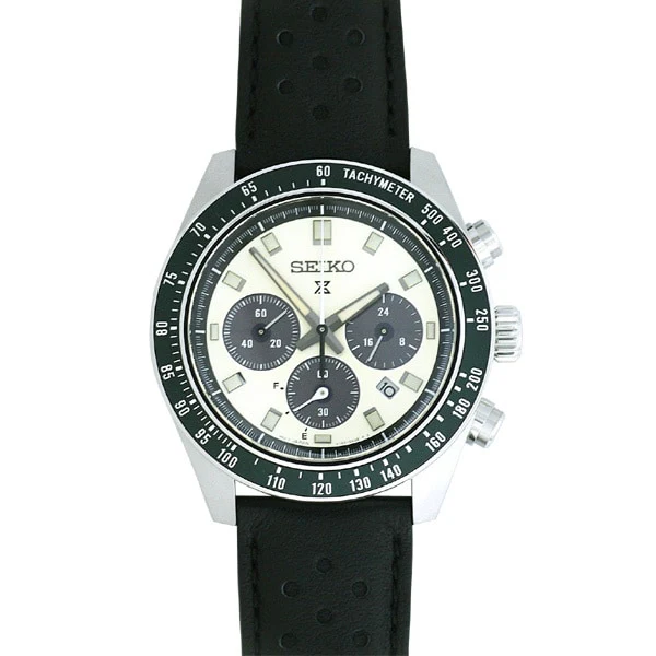 SEIKO SBDL115/SSC943P1 Solar Chronograph 10BAR Water Resistant Leather Strap Men's Watch 41.4mm 1 Year Warranty