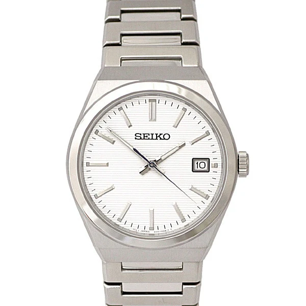 SEIKO SUR553P1 Quartz Movement Stainless Steel Bracelet 10BAR Water Resistant White Dial Men's Watch