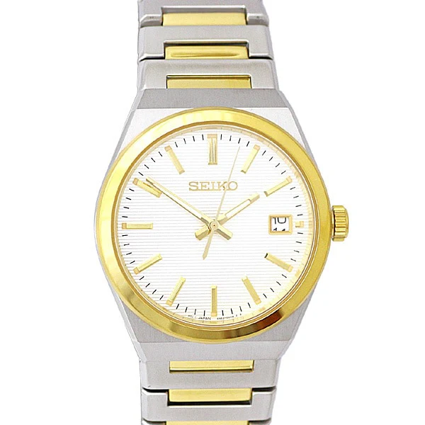 SEIKO SUR558P1 Quartz Water Resistant 10BAR White Dial Men's Bracelet Watch with 1 Year Warranty