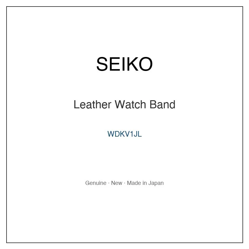 SEIKO WDKV1JL Leather Watch Band for SZSG002 and More Models