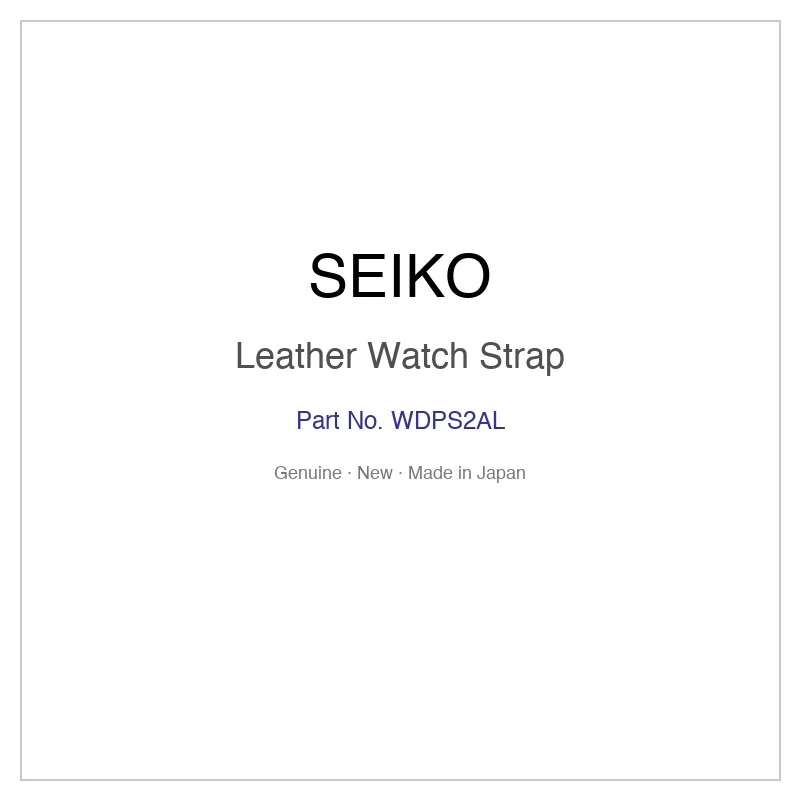 SEIKO WDPS2AL Leather Watch Strap for SZEC019 and More Models
