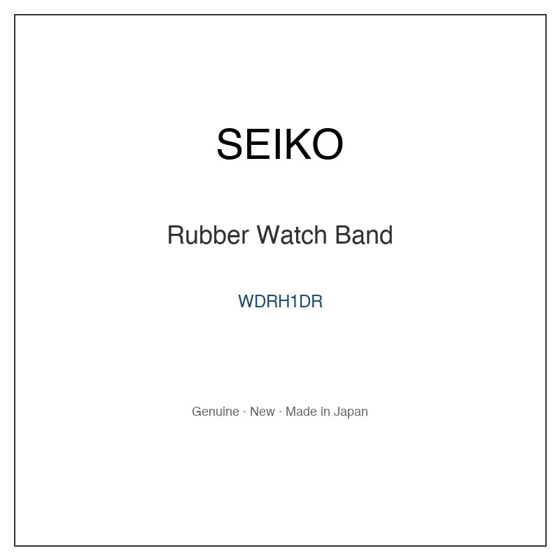 SEIKO WDRH1DR Rubber Watch Band for SBDN00E and More Models