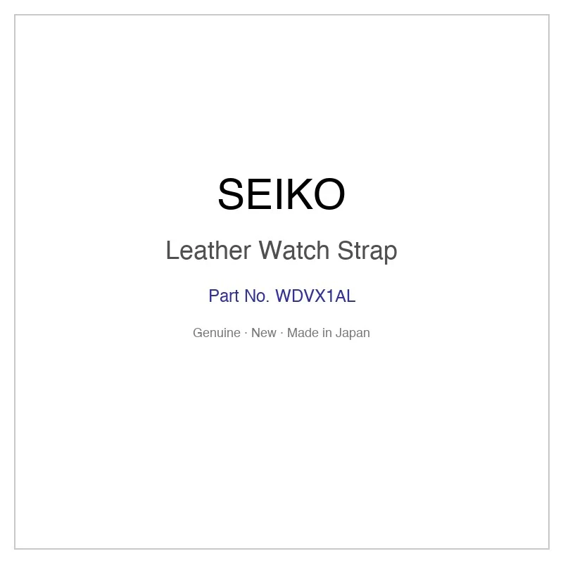 SEIKO WDVX1AL Leather Watch Strap for SZSB018 SZSB018J and More Models