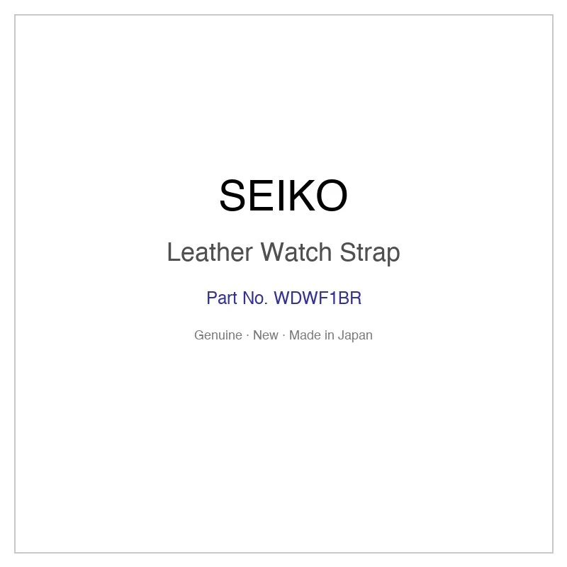 SEIKO WDWF1BR Leather Watch Strap for SZLJ191 and More Models