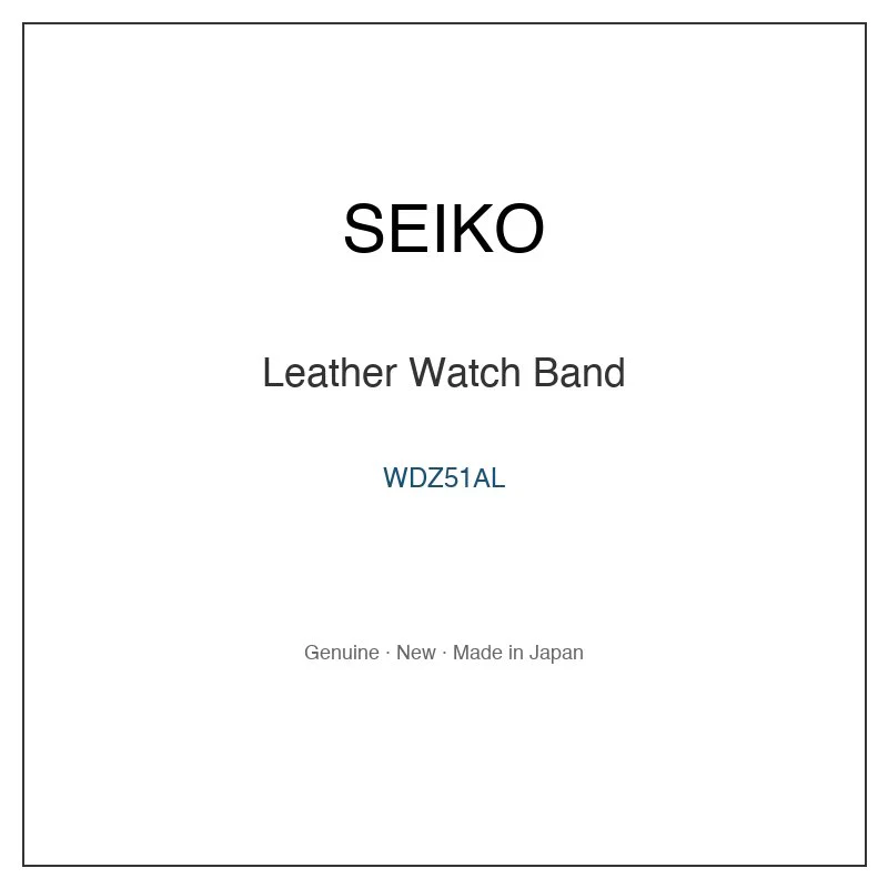 SEIKO WDZ51AL Leather Watch Band for STPX00C and More Models