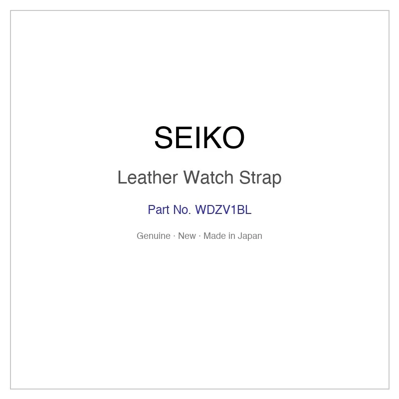 SEIKO WDZV1BL Leather Watch Strap for SZLJ241 and More Models
