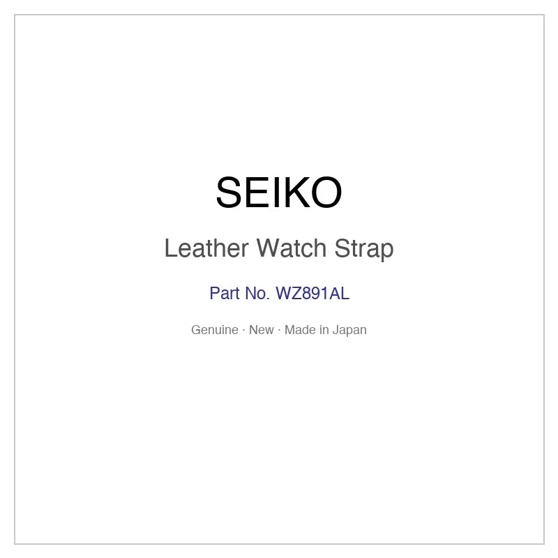 SEIKO WZ891AL Leather Watch Strap for SZLJ97Z and More Models