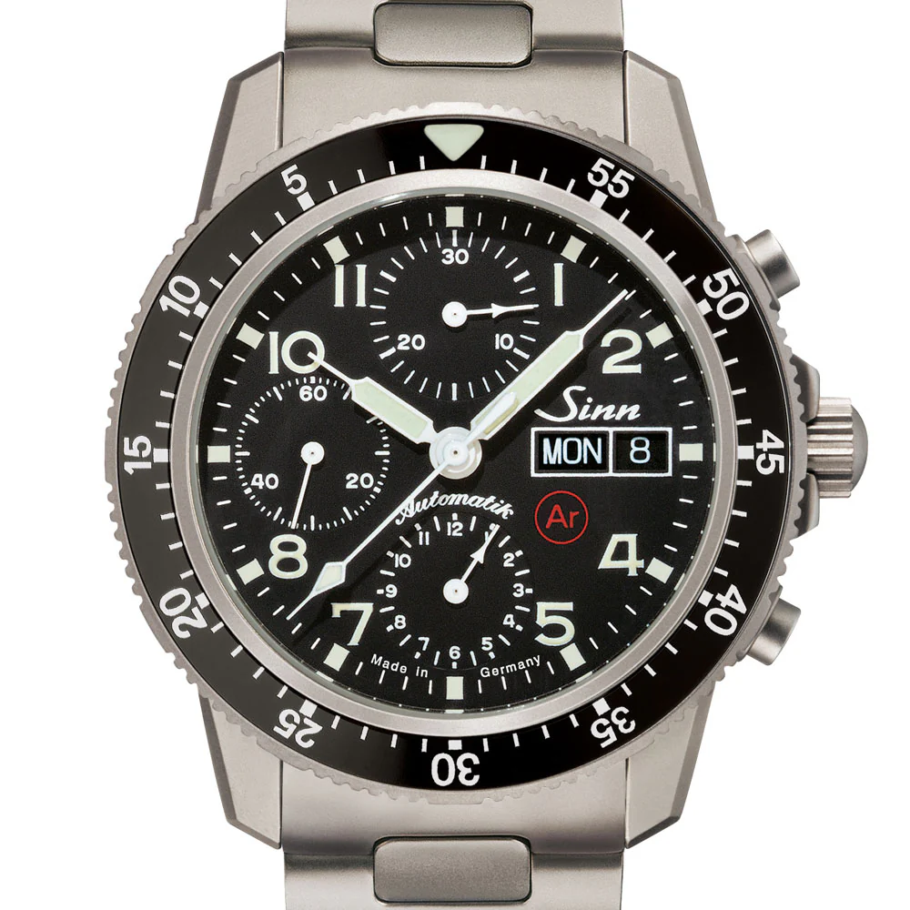 Sinn 103 Series 103.TI.AR Titanium Pilot Chronograph Watch with Classic Dial and Durability Features - Image 5