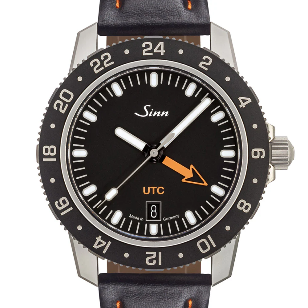 Sinn 105 Series 105.ST.SA.UTC UTC Dual Time Zone Sports Watch with Scratch-Resistant Black Bezel - Image 4