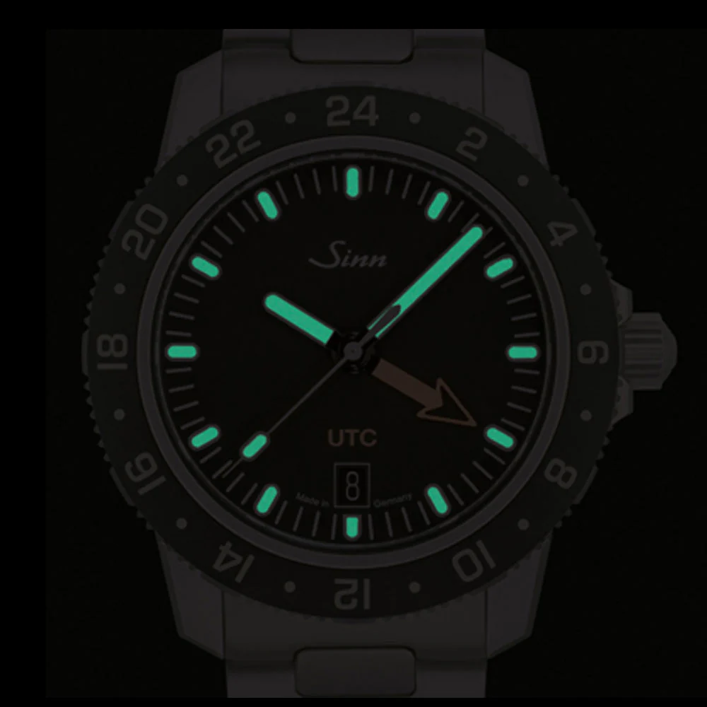 Sinn 105 Series 105.ST.SA.UTC UTC Dual Time Zone Sports Watch with Scratch-Resistant Black Bezel - Image 5