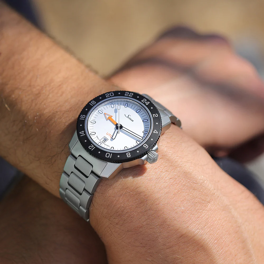 Sinn 105 Series 105.ST.SA.UTC.W UTC Function, Scratch-Resistant Black Bezel Sports Watch - Image 3
