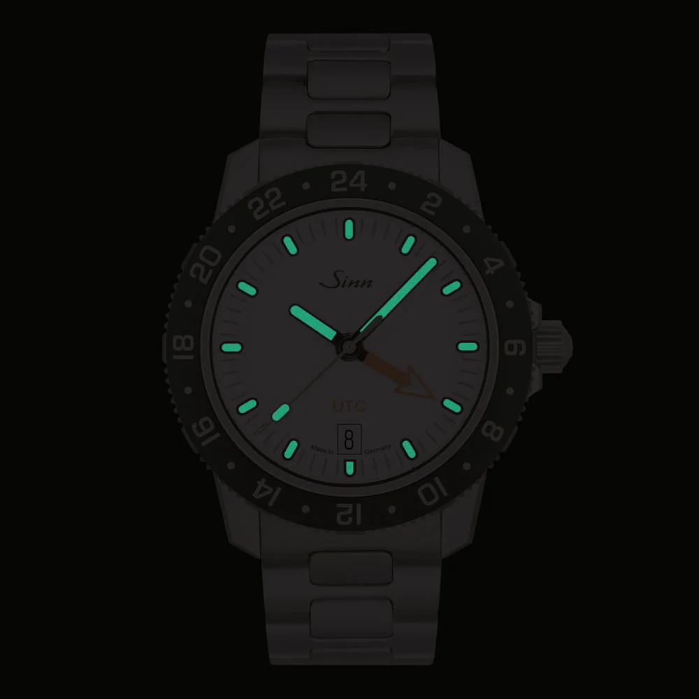 Sinn 105 Series 105.ST.SA.UTC.W UTC Function, Scratch-Resistant Black Bezel Sports Watch - Image 5