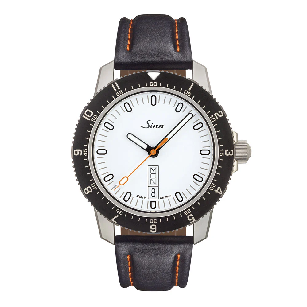 Sinn 105.ST.SA.W Modern Sports Watch with Multi-Function Bezel and Scratch-Resistant Coating