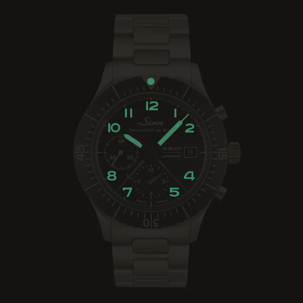 Sinn 156.1 Chronograph SZ01 Movement 43mm Watch with Innovative Features and Screw-Down Case. - Image 5