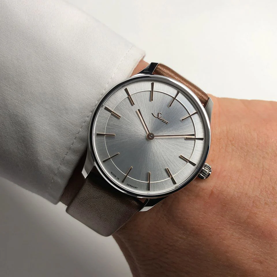 Sinn Classic Line 1739.ST.I.4N 39mm Elegant Design with Applied Indices and 10 Bar Water Resistance Watch - Image 3